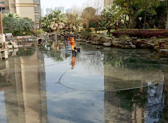 桐庐景观池淤泥清理